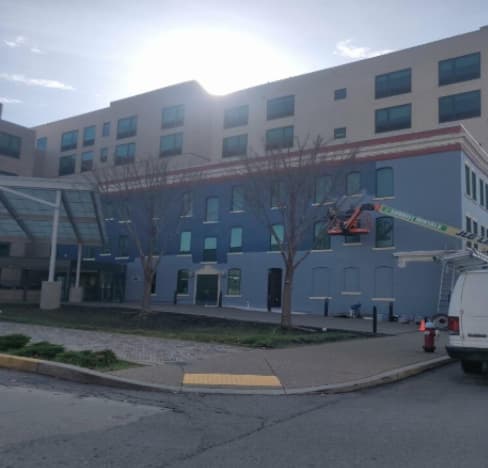 Commercial painting interior after