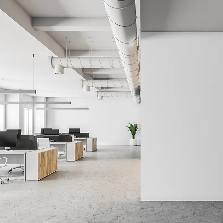 The interior of an office building in Pittsburgh painted by Fagan Painting LLC.